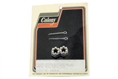 Front Axle Nut Kit Cadmium - Click Image to Close