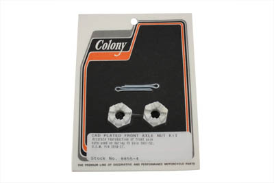 Front Axle Nut Kit Cadmium - Click Image to Close