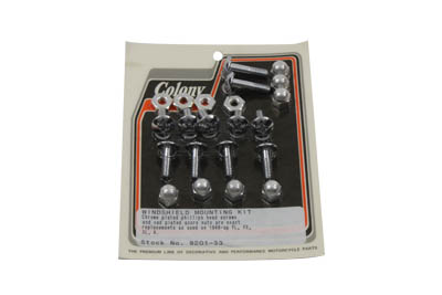 Windshield Mounting Screw Set Cadmium - Click Image to Close