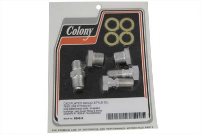 Oil Line Fitting Kit Cadmium - Click Image to Close