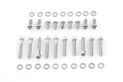 Primary Cover Screw Kit Knurled Chrome - Click Image to Close